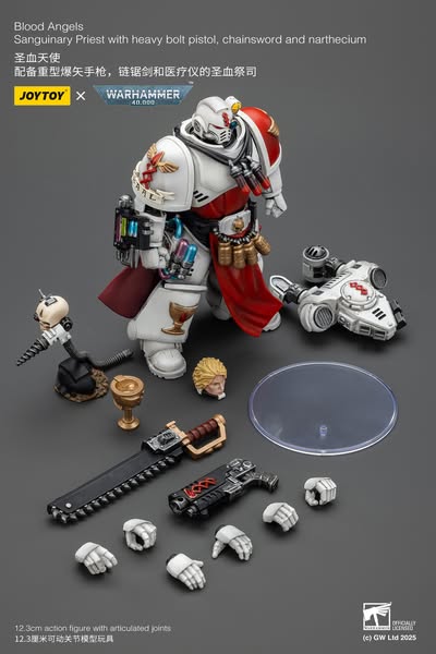 [PRE-ORDER] JoyToy Blood Angels Sanguinary Priest with Heavy bolt pistol, chainsword and narthecium