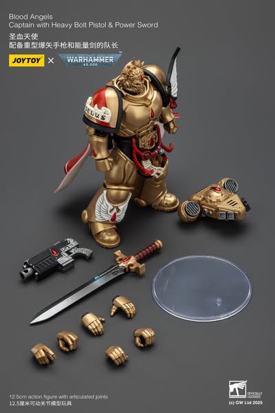 [PRE-ORDER] JoyToy Blood Angels Captain with Heavy Bolt Pistol & Power Sword