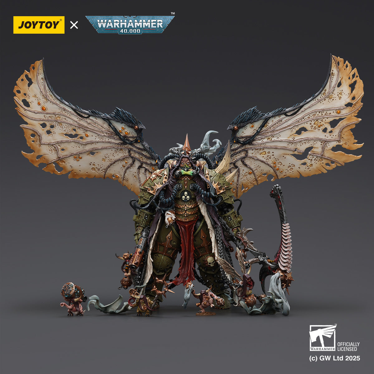 [PRE-ORDER] JoyToy Mortarion, Daemon Primarch of Nurgle with Ancient weapons The Lantern and Silence
