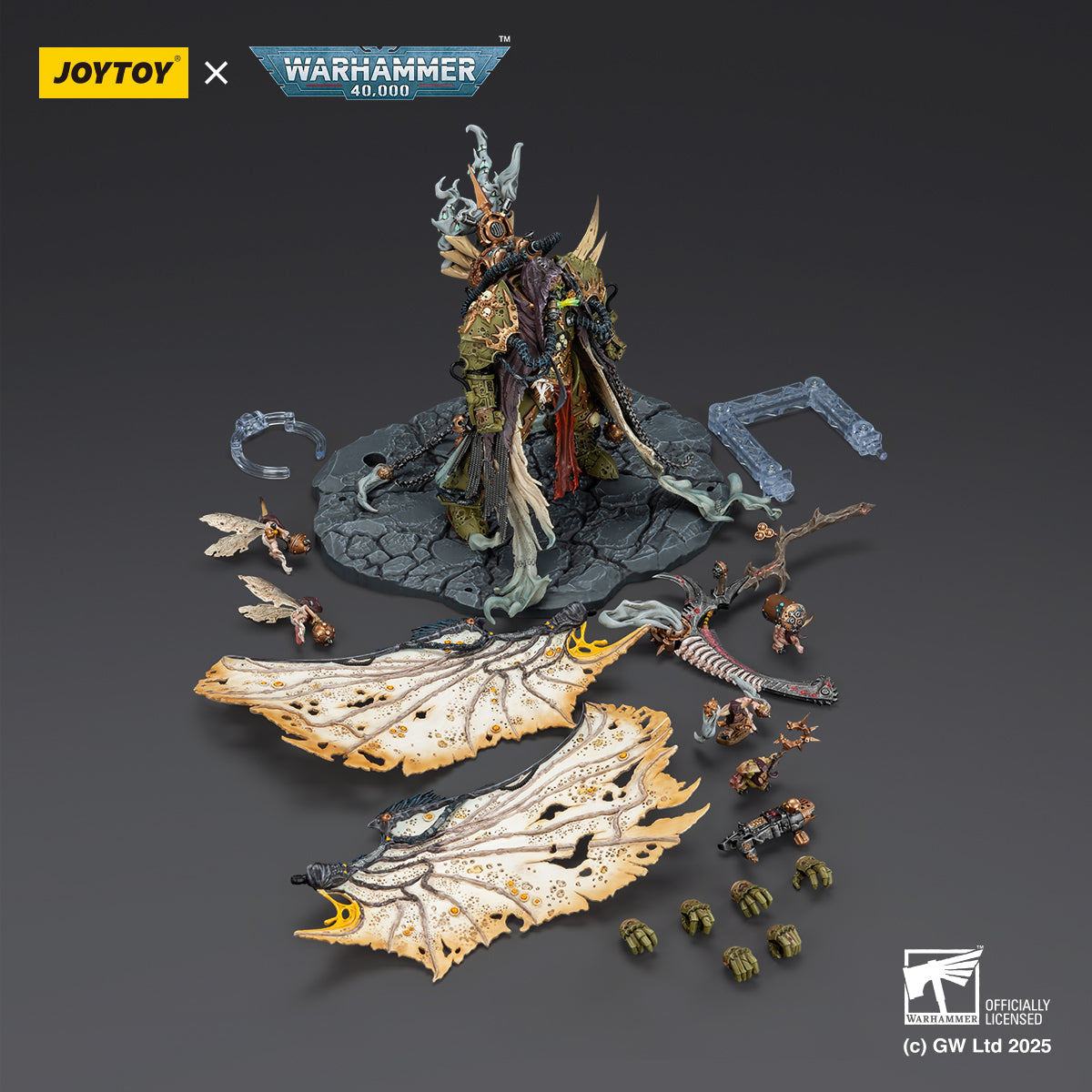 [PRE-ORDER] JoyToy Mortarion, Daemon Primarch of Nurgle with Ancient weapons The Lantern and Silence