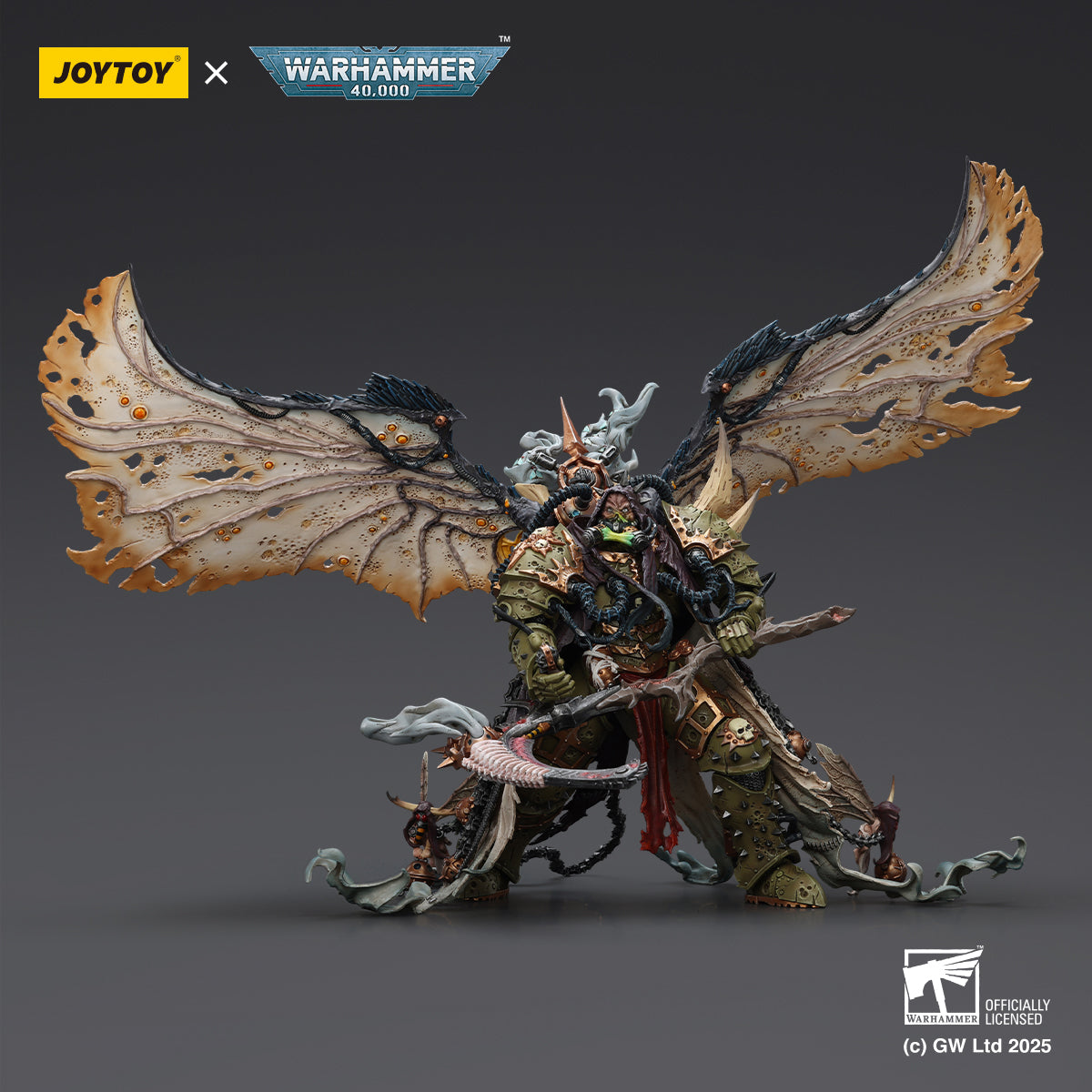 [PRE-ORDER] JoyToy Mortarion, Daemon Primarch of Nurgle with Ancient weapons The Lantern and Silence