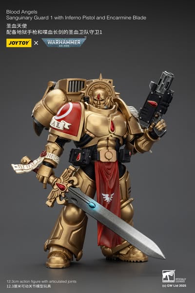 [PRE-ORDER] JoyToy Blood Angels Sanguinary Guard 1 with Inferno Pistol and Encarmine Blade