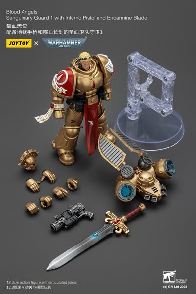 [PRE-ORDER] JoyToy Blood Angels Sanguinary Guard 1 with Inferno Pistol and Encarmine Blade