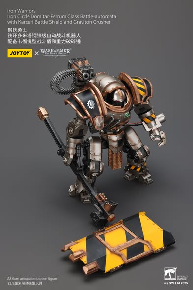 [PRE-ORDER] JoyToy Iron Warriors Iron Circle Domitar-Ferrum Class Battle-automata with Karceri Battle Shield and Graviton Crusher