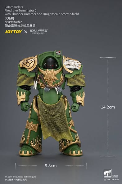 [PRE-ORDER] Joytoy Salamanders Firedrake Terminator 2 with Thunder Hammer and Dragonscale Storm Shield