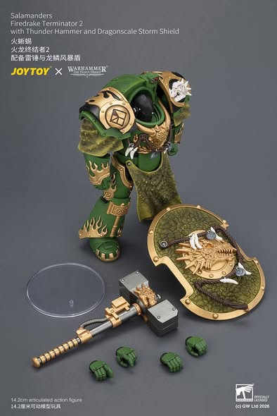 [PRE-ORDER] Joytoy Salamanders Firedrake Terminator 2 with Thunder Hammer and Dragonscale Storm Shield