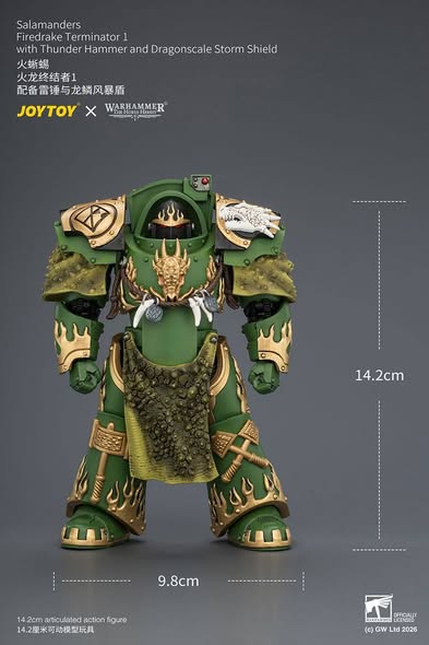 [PRE-ORDER] Joytoy Salamanders Firedrake Terminator 1 with Thunder Hammer and Dragonscale Storm Shield