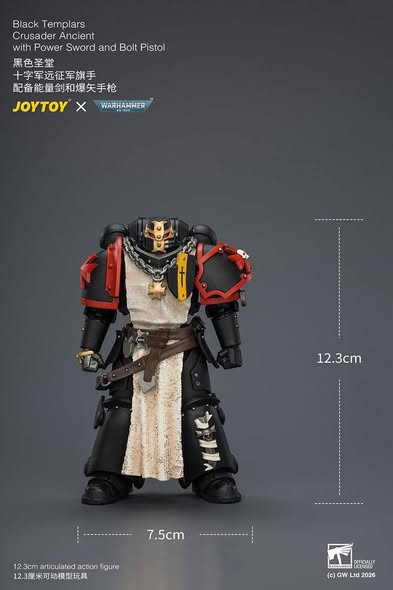 [PRE-ORDER] JoyToy Black Templars Crusader Ancient with Power Sword and Bolt Pistol