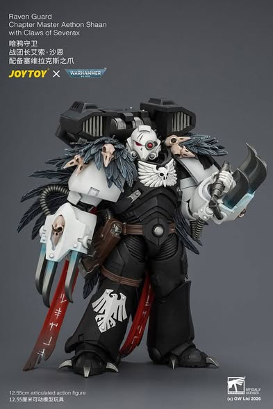 [PRE-ORDER] JoyToy Raven Guard Chapter Master Aethon Shaan with Claws of Severax and Heavy Bolt Pistol