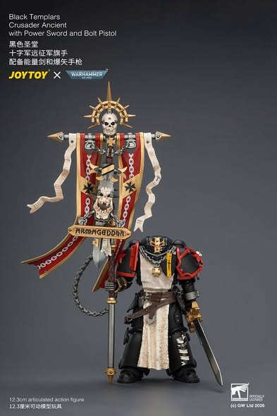 [PRE-ORDER] JoyToy Black Templars Crusader Ancient with Power Sword and Bolt Pistol