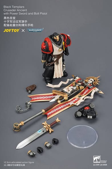 [PRE-ORDER] JoyToy Black Templars Crusader Ancient with Power Sword and Bolt Pistol