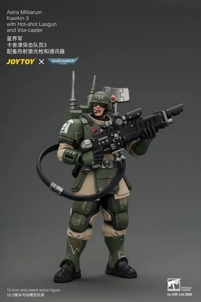 [PRE-ORDER] JoyToy Astra Militarum Kasrkin 3 with Hot-shot Lasgun and Vox-caster