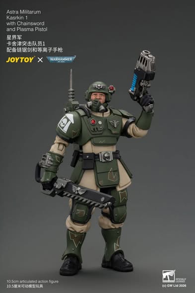 [PRE-ORDER] JoyToy Astra Militarum Kasrkin 1 with Chainsword and Plasma Pistol