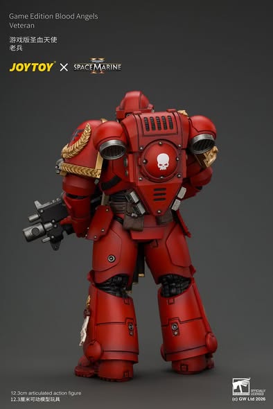 [PRE-ORDER] Joytoy Game Edition Blood Angels Veteran with Bolt Rifle, Chainsword and Bolt Pistol and Plasma Pistol