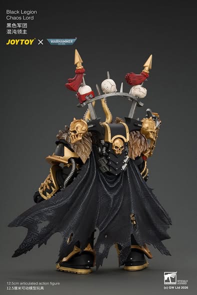 [PRE-ORDER] JoyToy Black Legion Chaos Lord with Power Fist, Plasma Pistol and Astartes Chainblade