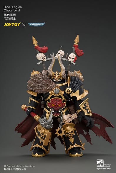 [PRE-ORDER] JoyToy Black Legion Chaos Lord with Power Fist, Plasma Pistol and Astartes Chainblade