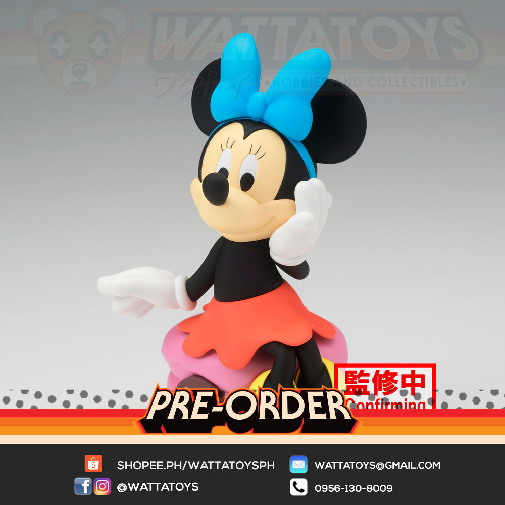 PRE ORDER- BANPRESTO- DISNEY CHARACTERS SOFUBI FIGURE- MINNIE MOUSE-DISNEY 100TH ANNIVERSARY VER.