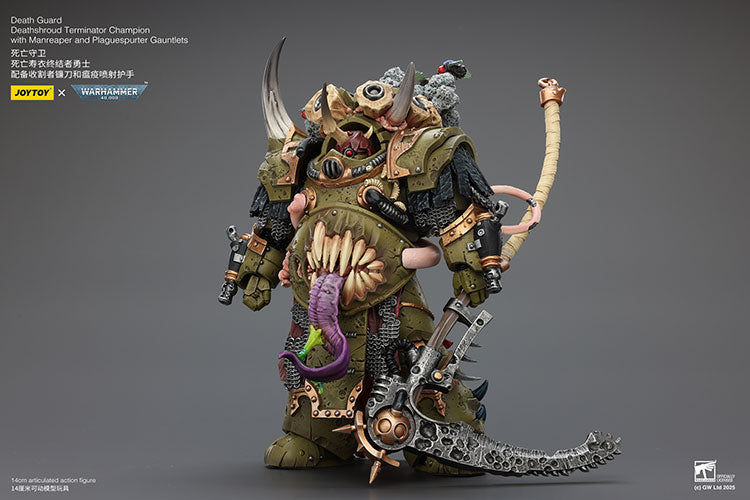 [PRE-ORDER] JoyToy Death Guard Deathshroud Terminator Champion with Manreaper and Plaguespurter Gauntlets (2026)