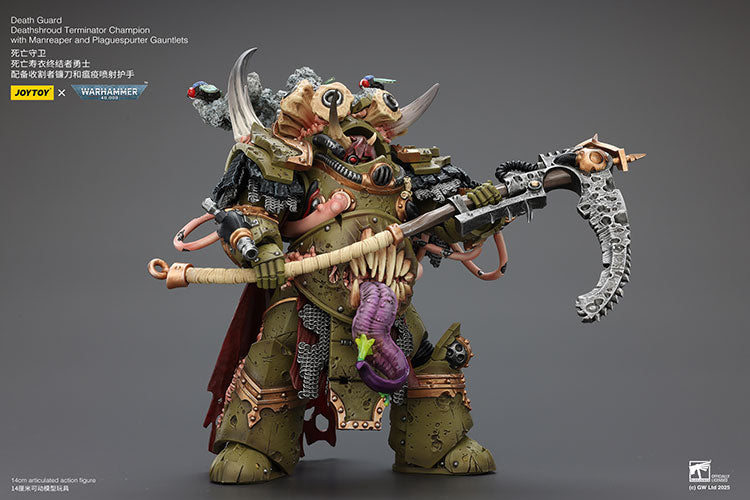[PRE-ORDER] JoyToy Death Guard Deathshroud Terminator Champion with Manreaper and Plaguespurter Gauntlets (2026)