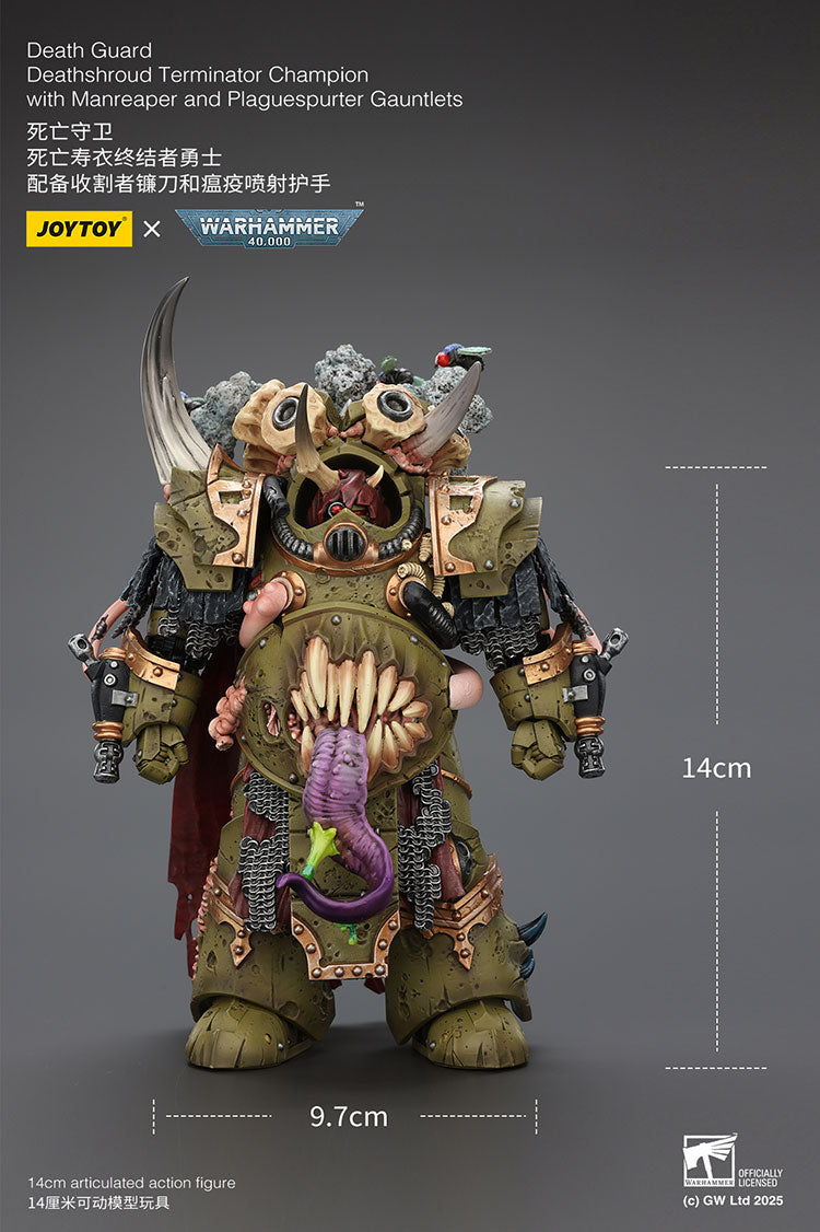 [PRE-ORDER] JoyToy Death Guard Deathshroud Terminator Champion with Manreaper and Plaguespurter Gauntlets (2026)