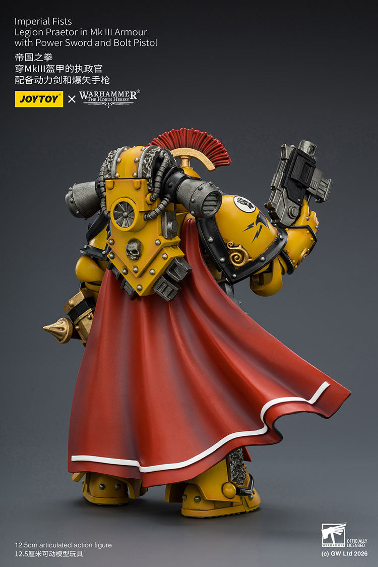 [PRE-ORDER] JoyToy Imperial Fists Legion Praetor in Mk III Armour with Power Sword and Bolt Pistol