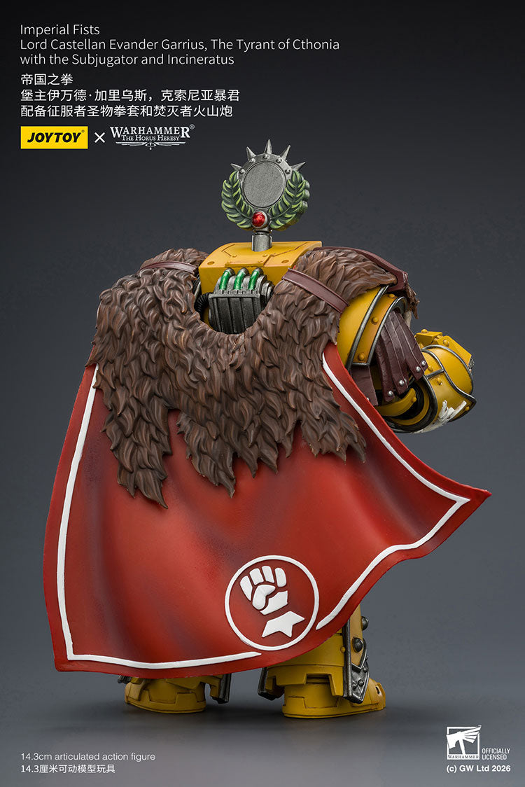 [PRE-ORDER] JoyToy Imperial Fists Lord Castellan Evander Garrius, The Tyrant of Cthonia with the Subjugator and Incineratus