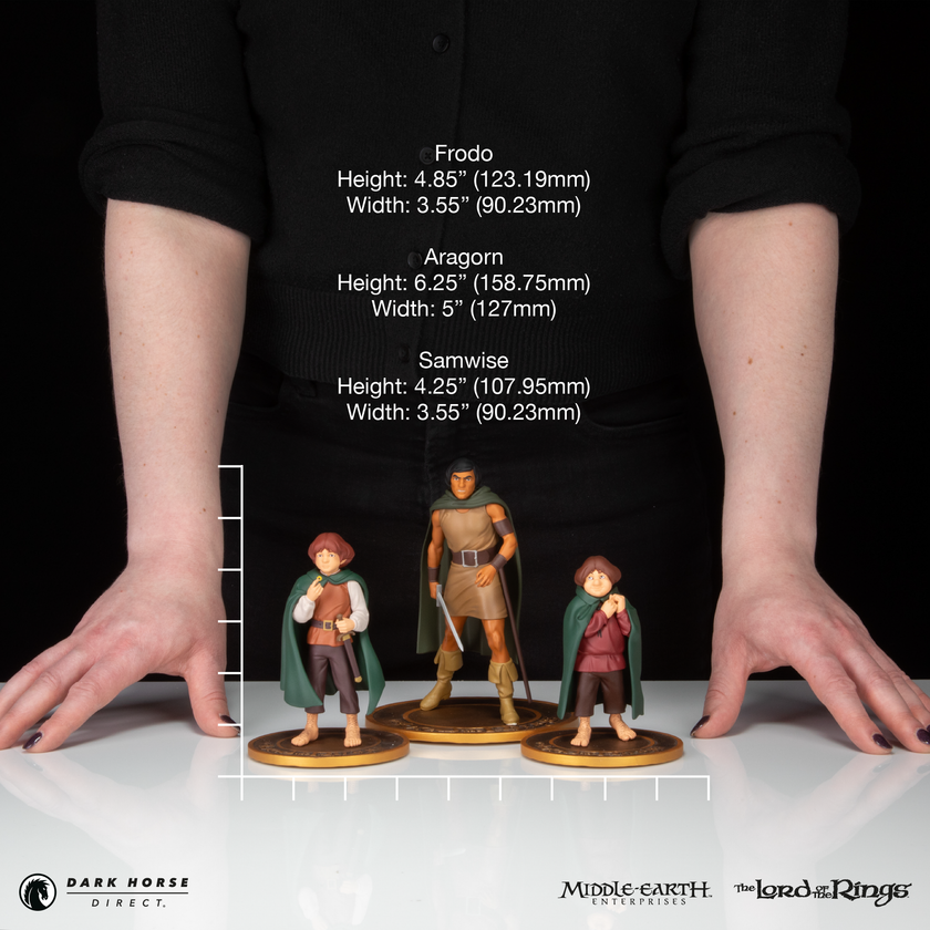 [PRE-ORDER] Dark Horse The Lord of the Rings PVC Figure Set Frodo, Aragorn, and Samwise