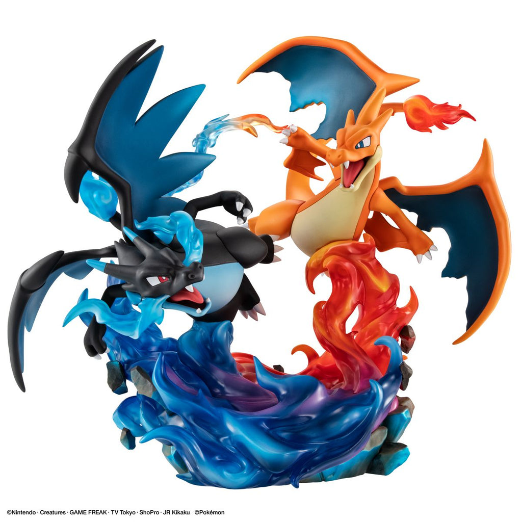 [PRE-ORDER] Megahouse G.E.M.EX Series:  Pokémon  -  Mega Charizard X & Mega Charizard Y [With Gift]