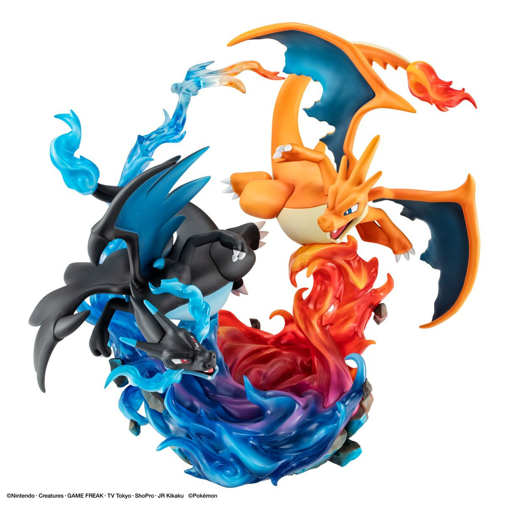 [PRE-ORDER] Megahouse G.E.M.EX Series:  Pokémon  -  Mega Charizard X & Mega Charizard Y [With Gift]