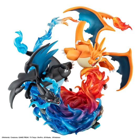 [PRE-ORDER] Megahouse G.E.M.EX Series:  Pokémon  -  Mega Charizard X & Mega Charizard Y [With Gift]