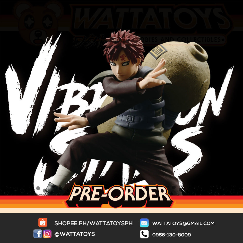 PRE ORDER- BANPRESTO - NARUTO SHIPPUDEN VIBRATION STARS- GAARA