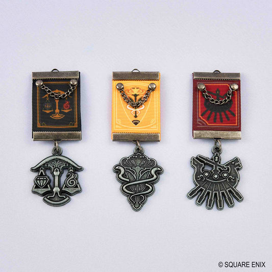 [PRE-ORDER] Square Enix Final Fantasy XIV Eorzea Three Continents Medal Style Brooch Set