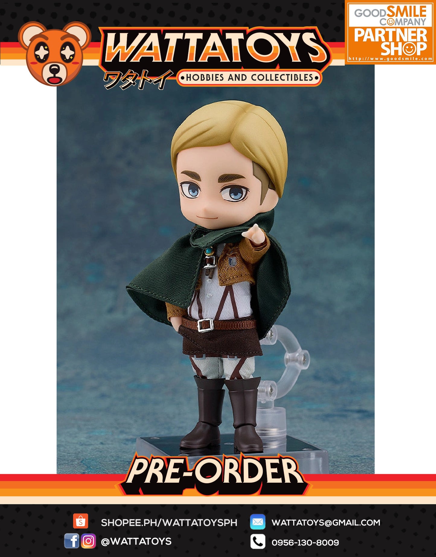 PRE ORDER Nendoroid Doll Attack on Titan - Erwin Smith