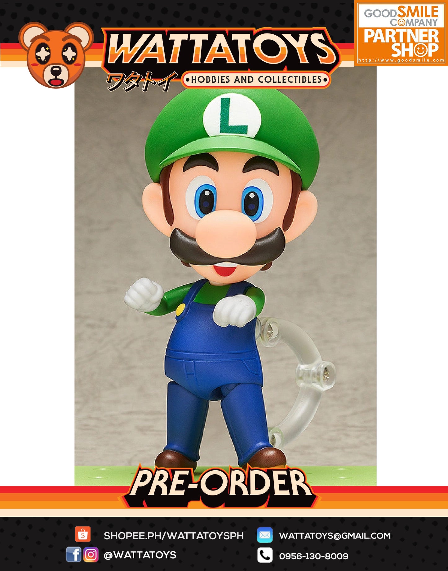 PRE ORDER Nendoroid 393 Super Mario Luigi (re-run)