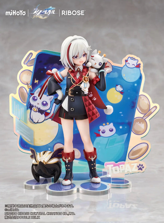 [PRE-ORDER] RIBOSE RISE UP+ Honkai: Star Rail Chibineko Series Figure Topaz & Numby Ver.
