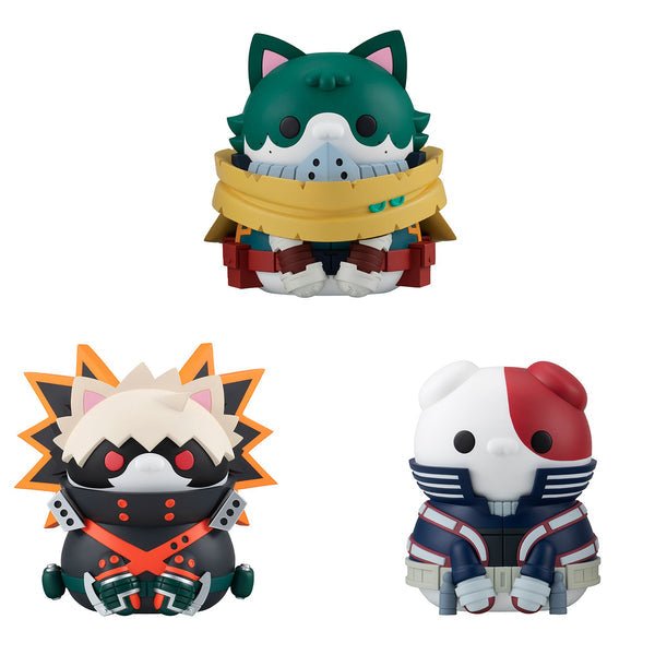 [PRE-ORDER] Megahouse MEGA CAT PROJECT My Hero Academia Nyanto! The Big Heroaca Cats Series Midoriya & Bakugo & Todoroki set  [with gift]