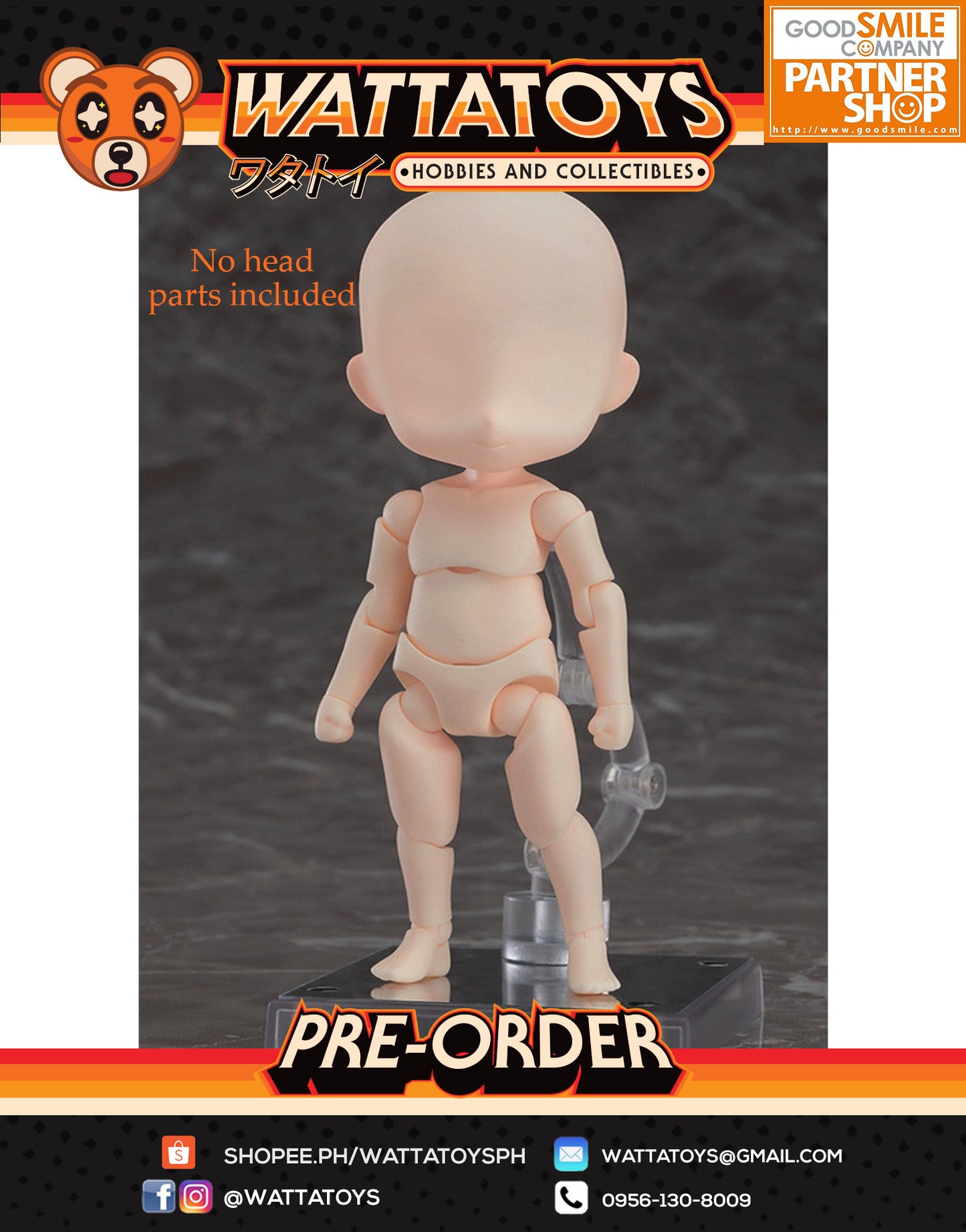 PRE ORDER Nendoroid Doll Archetype 1.1 Boy (Almond Milk/Cream)