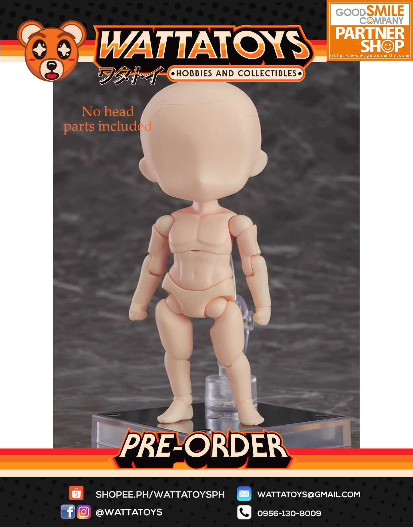 PRE ORDER Nendoroid Doll Archetype 1.1 Man (Almond Milk/Cream)