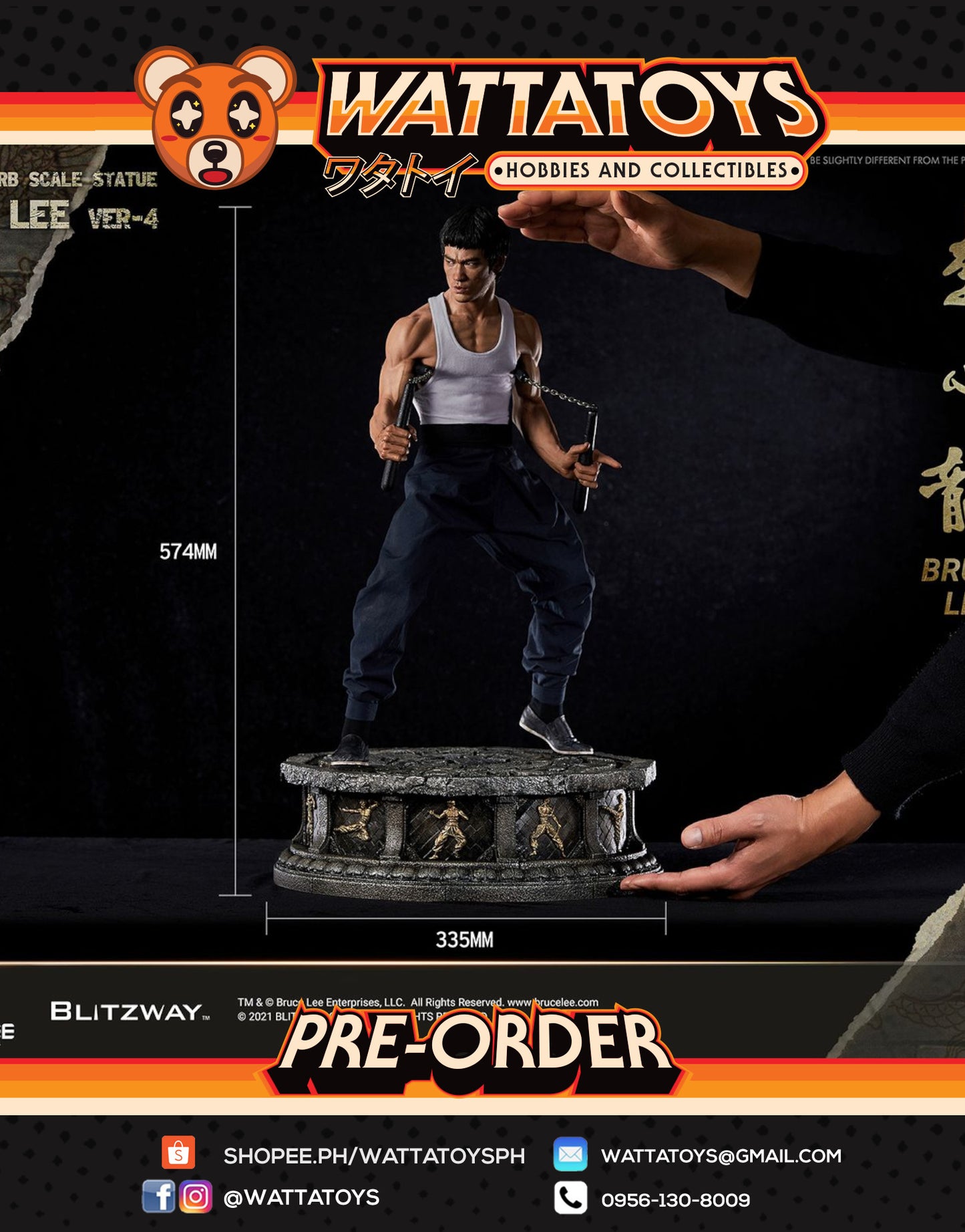 PRE ORDER 1/4 Bruce Lee Tribute Statue Ver. 4