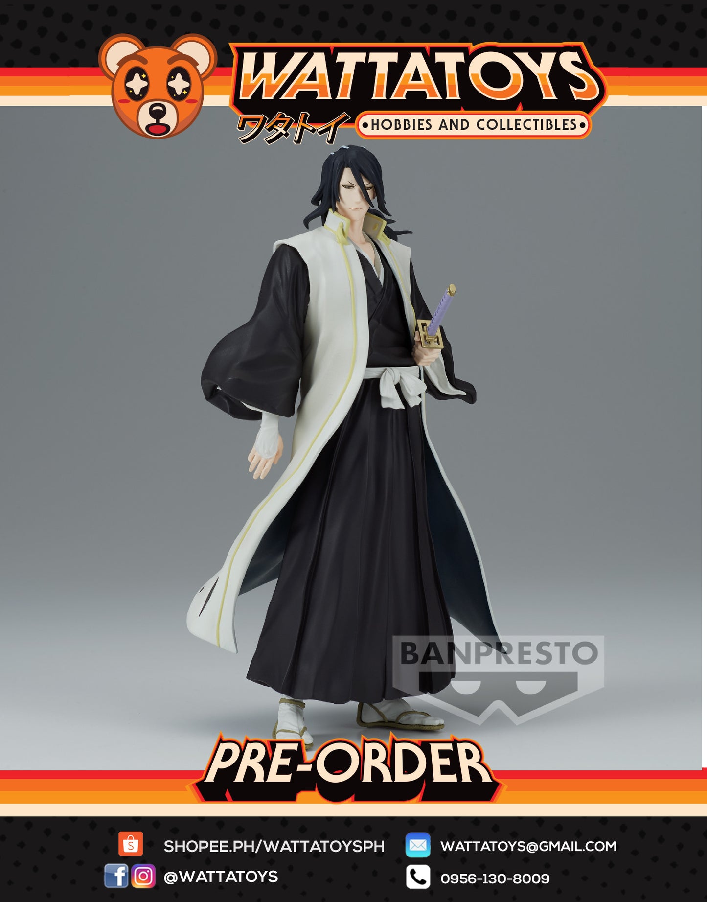 PRE ORDER BLEACH SOLID AND SOULS BYAKUYA KUCHIKI