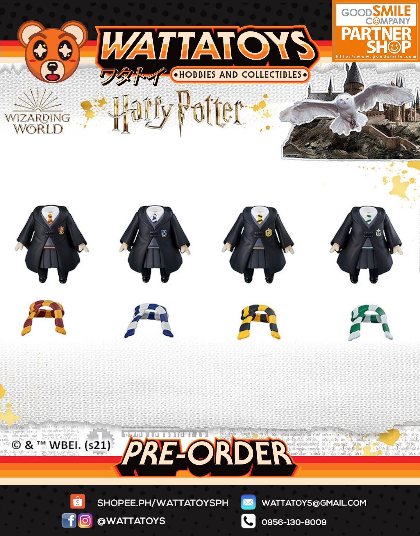 PRE ORDER Nendoroid More: Dress Up Hogwarts Uniform - Skirt Style [Set of 4]