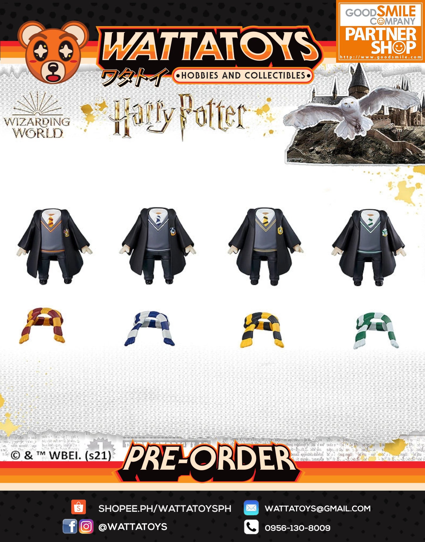 PRE ORDER Nendoroid More: Dress Up Hogwarts Uniform - Slacks Style [Set of 4]