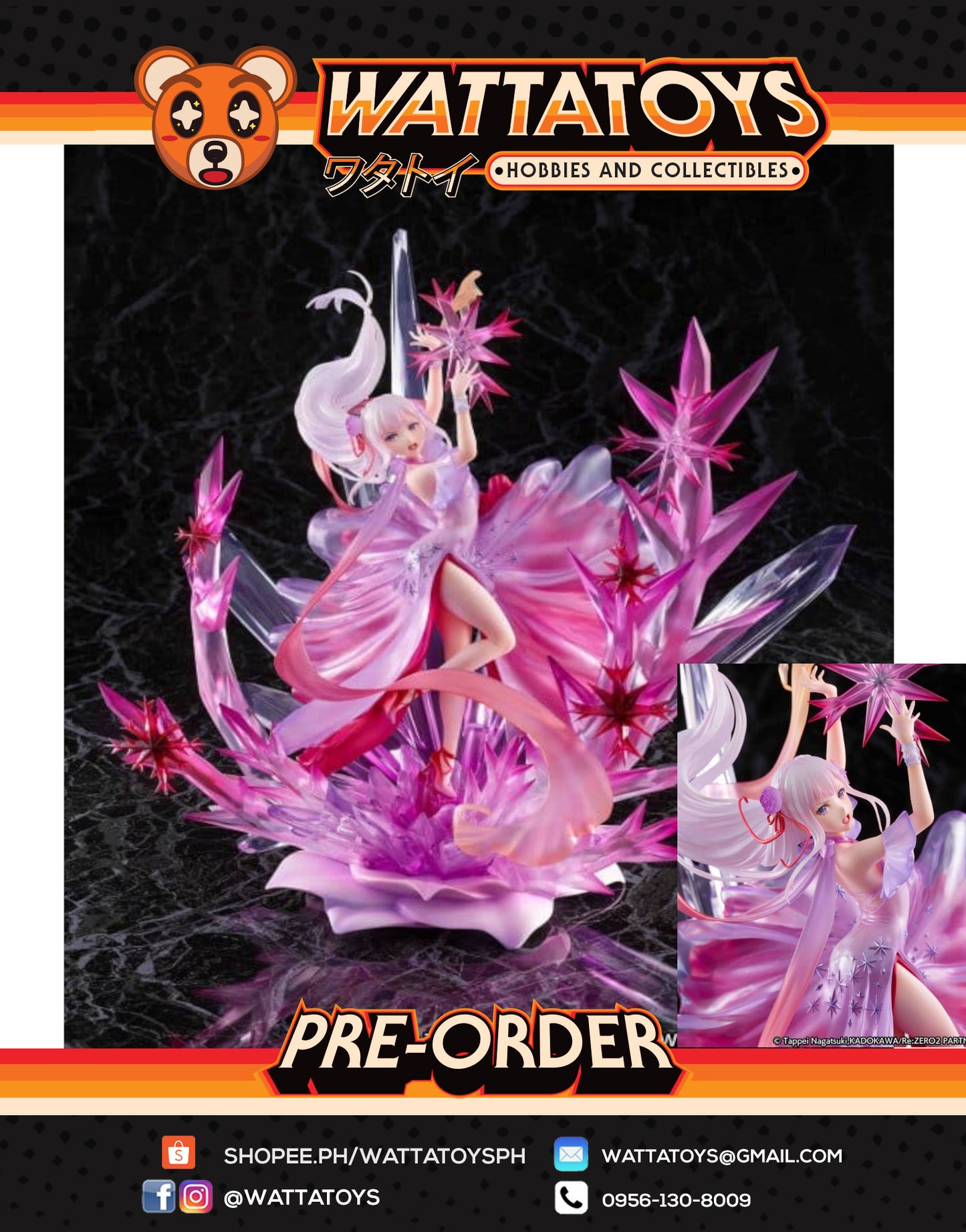 PRE ORDER 1/7 Re:ZERO Starting Life in Another World - Emilia Crystal Dress Ver.
