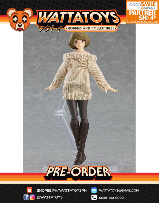 PRE ORDER Figma Styles Female Body (Chiaki) with Off-the-Shoulder Sweater Dress