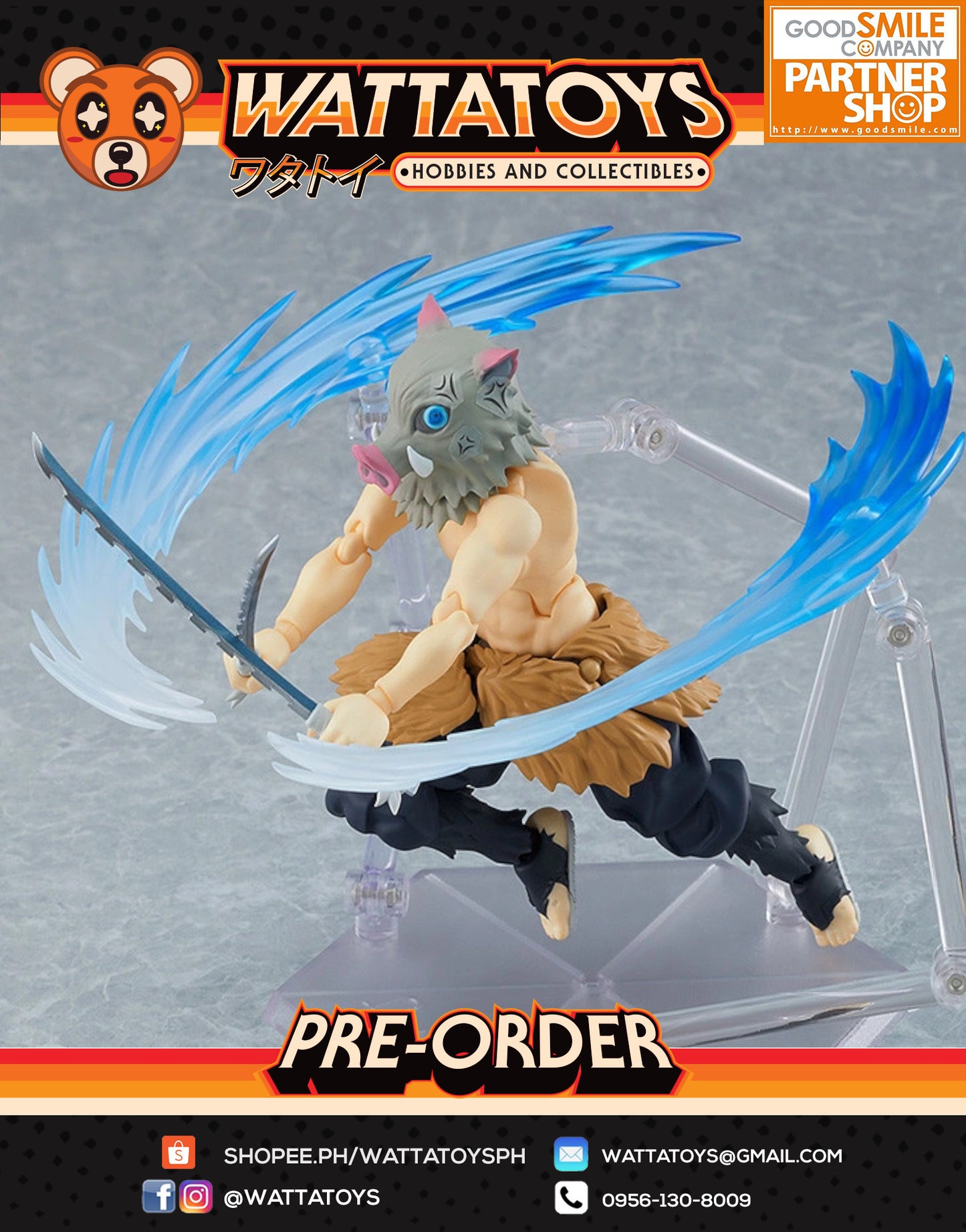 PRE ORDER Figma #533-DX Demon Slayer: Kimetsu no Yaiba - Inosuke Hashibira DX