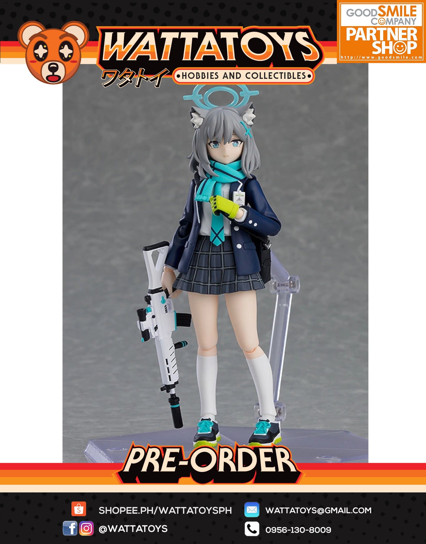 PRE ORDER Figma #567 Blue Archive - Shiroko Sunaookami