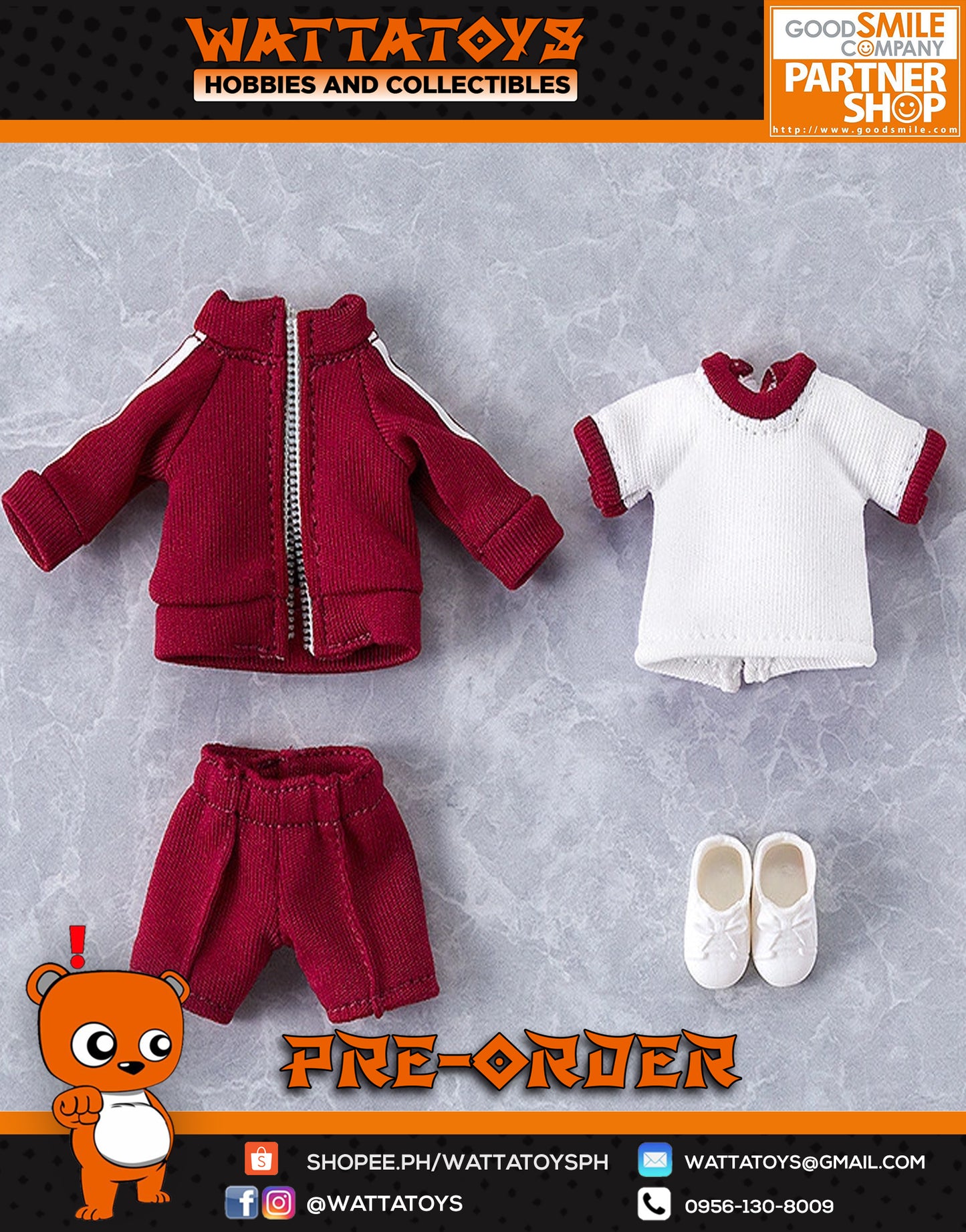 PRE ORDER Nendoroid Doll: Outfit Set - Gym Clothes (RED)
