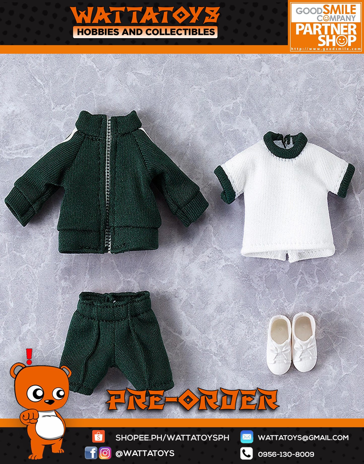PRE ORDER Nendoroid Doll: Outfit Set - Gym Clothes (GREEN)