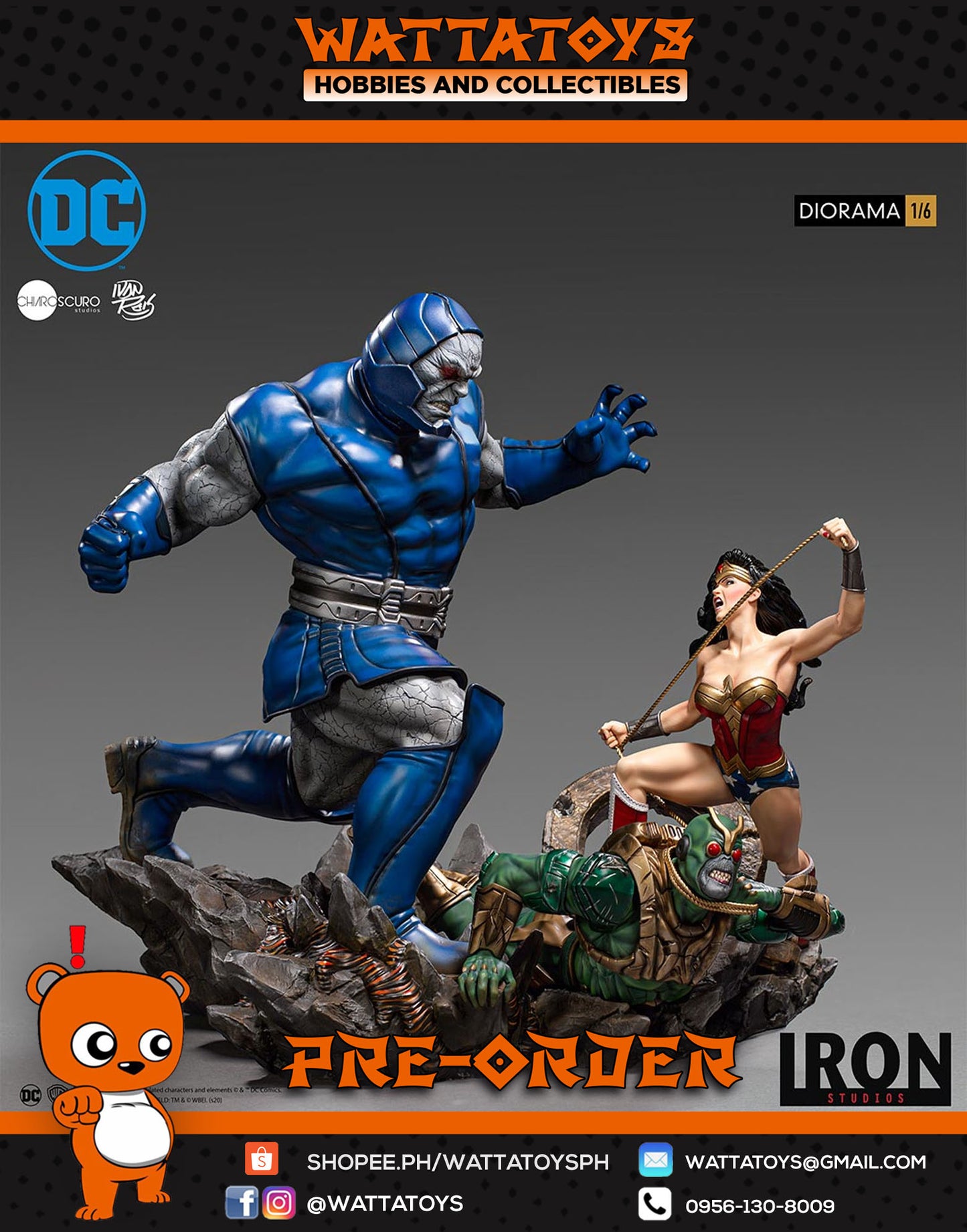 PRE ORDER 1/6 Wonderwoman VS Darkseid Diorama
