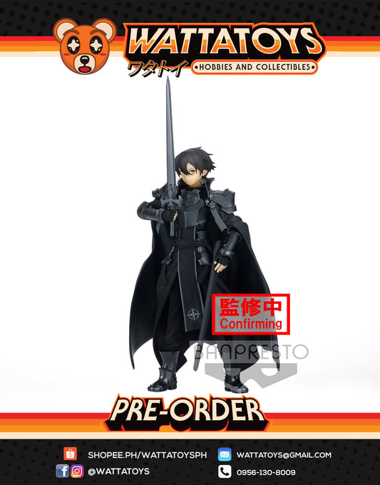 PRE ORDER Sword Art Online Alicization Rising Steel Integrity Knight Kirito Figure